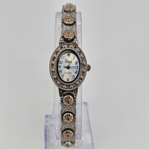 Vivani Women's Watch 19MM Gray Dial Multicolor Bracelet Band 7.5" New Battery